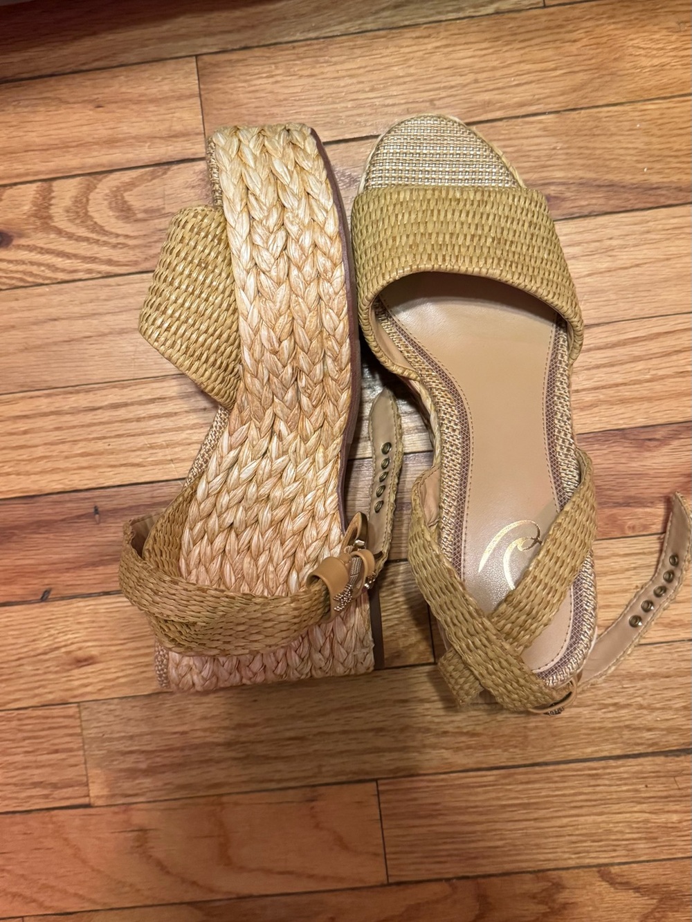 Sam Edelman Braided Wedge Sandals in Natural